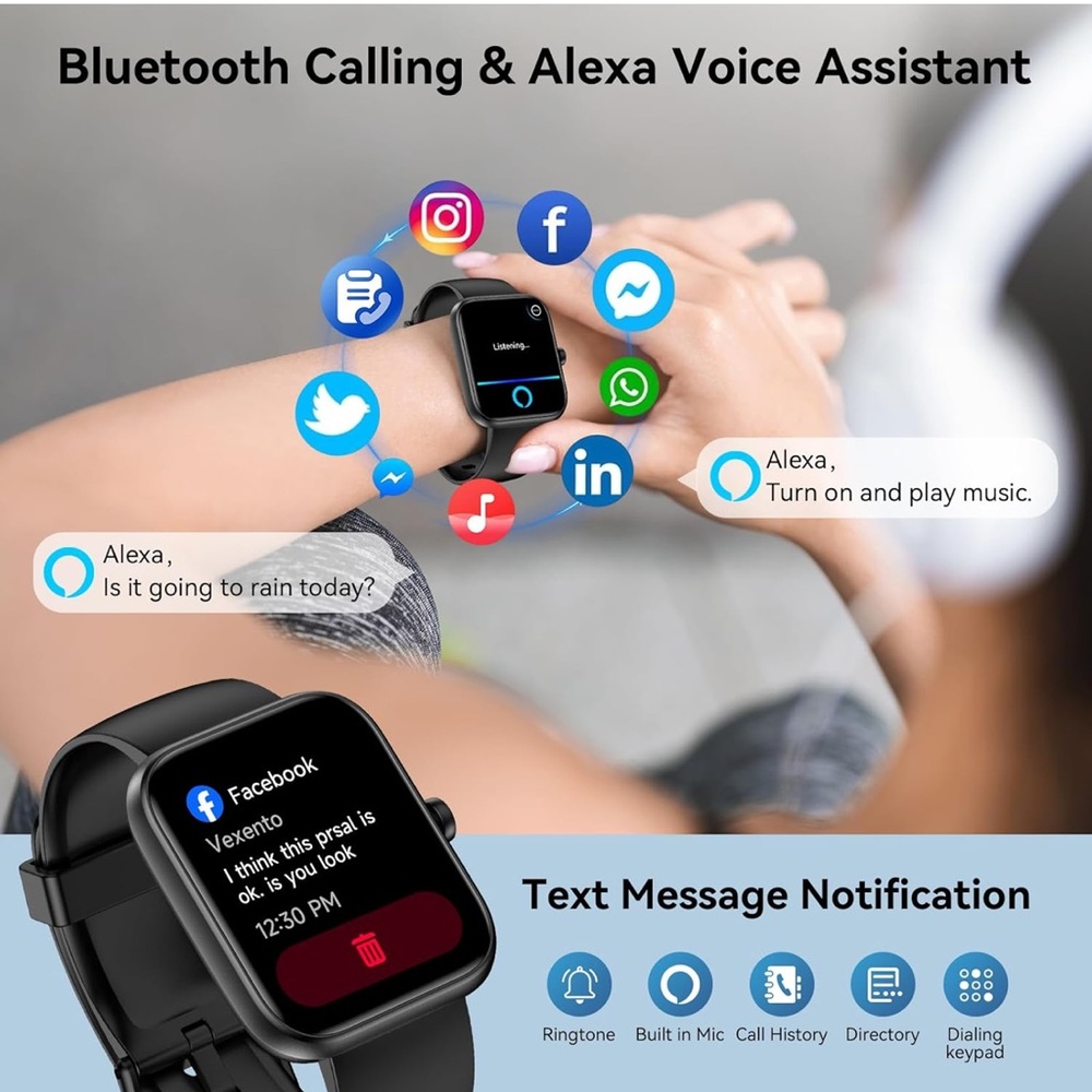 Smartwatch for men and women with Alexa built-in, fitness tracker - Picture 3 of 8